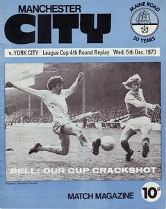 Manchester City v York City League Cup 4th Round Replay 1973/74